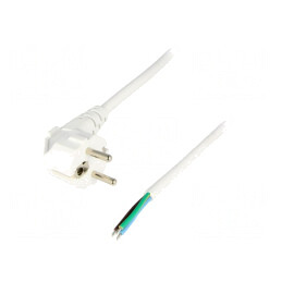 Cablu Electric 3x1mm2 PVC 2.5m Ștecăr Unghiular | Electronic-mag.ro | Componente Electronice