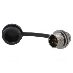 Soclu ST12 4-PIN IP67 5A 200V Lipire | Electronic-mag.ro | Componente Electronice