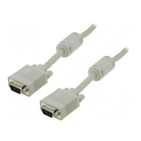 Cablu D-Sub 15 pini HD Gri 1,8m | Electronic-mag.ro | Componente Electronice