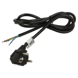Cablu electric 3x1mm2 cu ştecăr în unghi 1.5m | Electronic-mag.ro | Componente Electronice