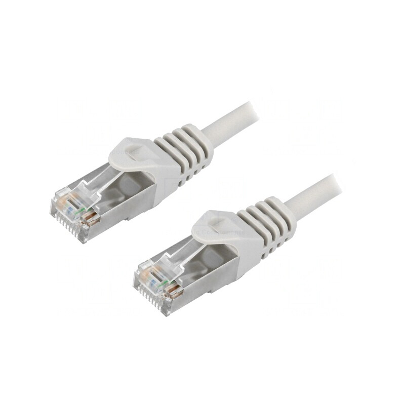 Patch cord F/UTP Cat5e 10m Gri Ecranat | Electronic-mag.ro | Componente Electronice