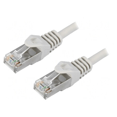 Patch cord F/UTP Cat5e 10m Gri Ecranat | Electronic-mag.ro | Componente Electronice