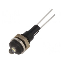 Lampă LED Albă Convexă Ø6mm pentru PCB | Electronic-mag.ro | Componente Electronice