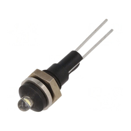 Lampă LED Albă Convexă Ø6mm pentru PCB | Electronic-mag.ro | Componente Electronice