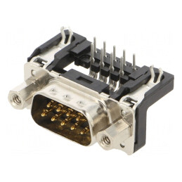 Conector D-Sub 9P Tată 90° THT UNC 4-40 | Electronic-mag.ro | Componente Electronice