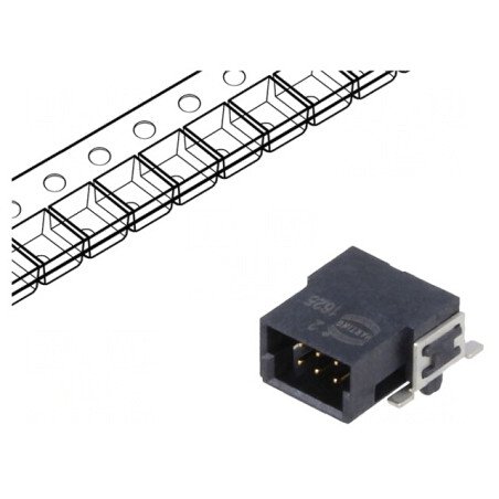 Conector PCB-cablu/PCB tată 6 pini 1,27mm har-flex® -55÷125°C | Electronic-mag.ro | Componente Electronice