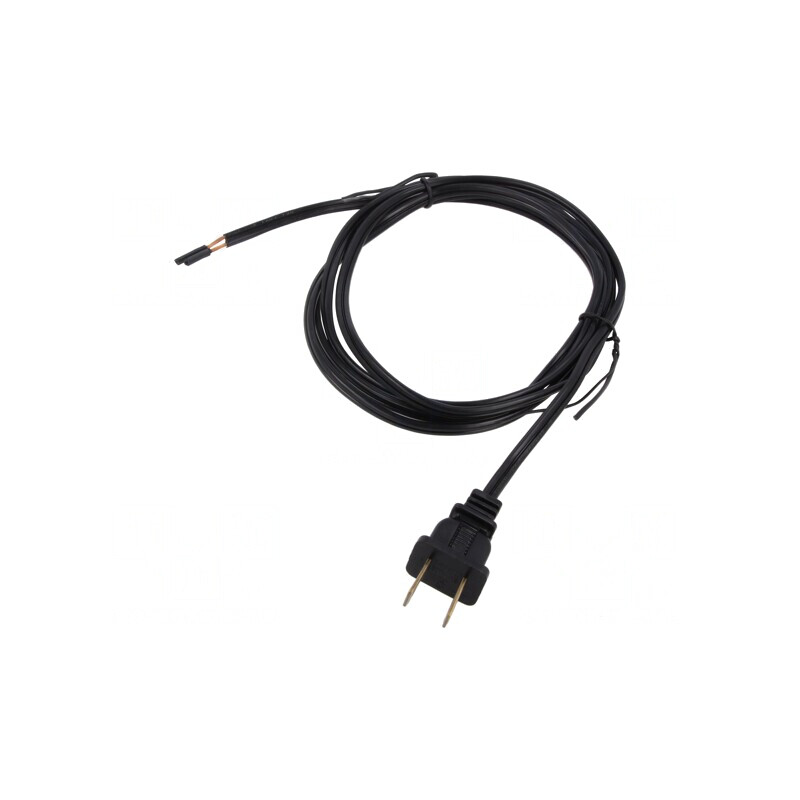 Cablu Electric 2x18AWG NEMA 1-15 1.8m Negru 10A | Electronic-mag.ro | Componente Electronice