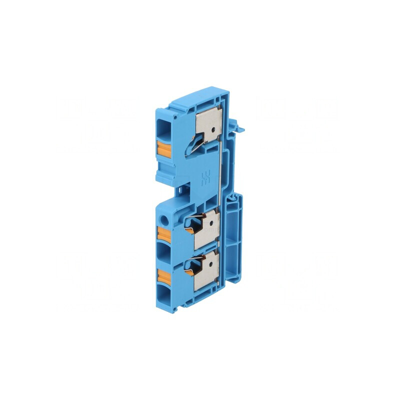 Conector Șine 10mm2 1 Piste 3 Borne Albastru Wemid | Electronic-mag.ro | Componente Electronice