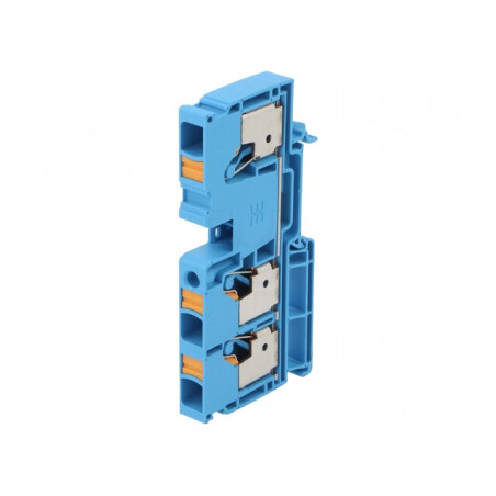 Conector Șine 10mm2 1 Piste 3 Borne Albastru Wemid | Electronic-mag.ro | Componente Electronice