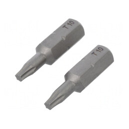Capăt de şurubelniţă Torx TX10 25mm 2buc STANDARD | Electronic-mag.ro | Componente Electronice