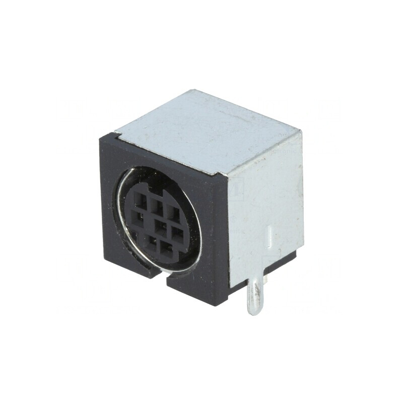 Soclu DIN Mini Mamă 8 PIN Ecranat THT | Electronic-mag.ro | Componente Electronice