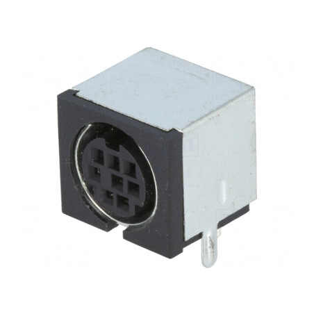 Soclu DIN Mini Mamă 8 PIN Ecranat THT | Electronic-mag.ro | Componente Electronice