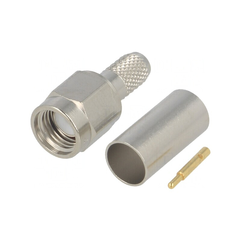 Mufă SMA Tată Drept 50Ω pentru RG142/223/400 | Electronic-mag.ro | Componente Electronice
