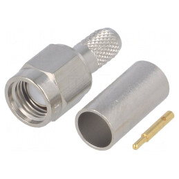 Mufă SMA Tată Drept 50Ω Crimpat Lipire Cablu PTFE RG58C/U | Electronic-mag.ro | Componente Electronice