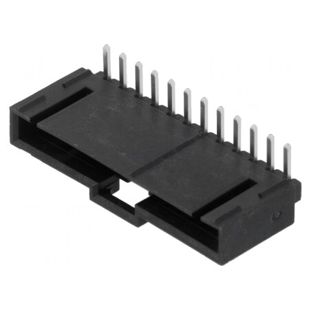 Soclu cablu-placă 2,54mm 12 pini 90° THT | Electronic-mag.ro | Componente Electronice