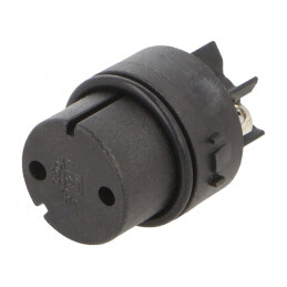 Conector Circular Nichelat cu 2 Pinuri Mamă | Electronic-mag.ro | Componente Electronice