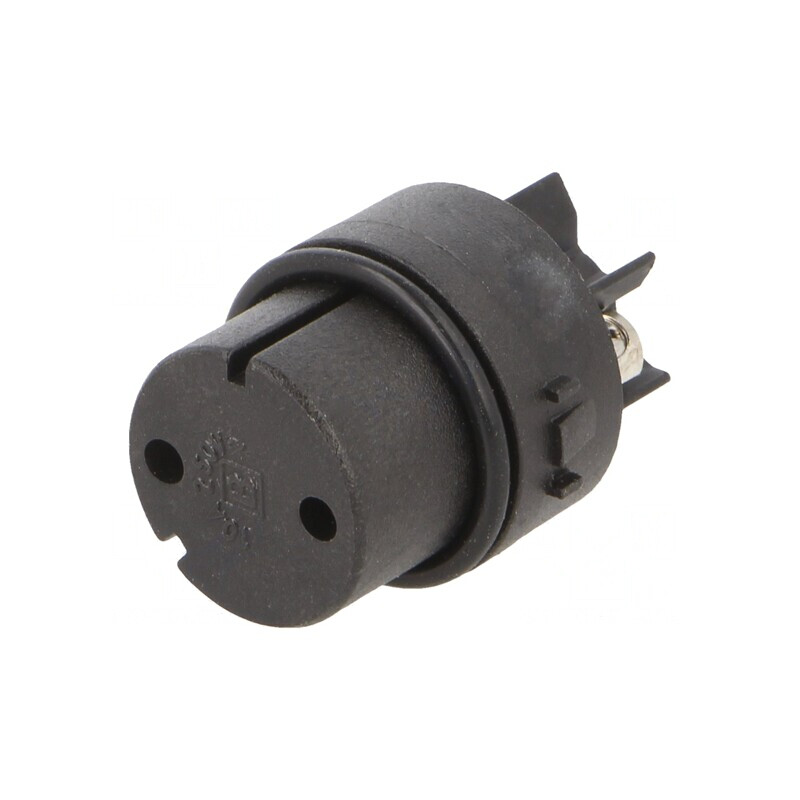 Conector Circular Nichelat cu 2 Pinuri Mamă | Electronic-mag.ro | Componente Electronice