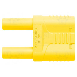 Banana Plug 4mm 32A 1kVAC Yellow Insulated