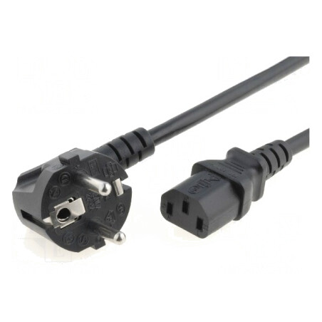 Cablu Alimentare 3x1mm2 Ştecăr Unghi IEC C13 PVC | Electronic-mag.ro | Componente Electronice