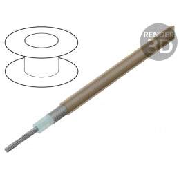 Cablu coaxial RG178 litat CCS FEP maro-transparent 1.8mm | Electronic-mag.ro | Componente Electronice