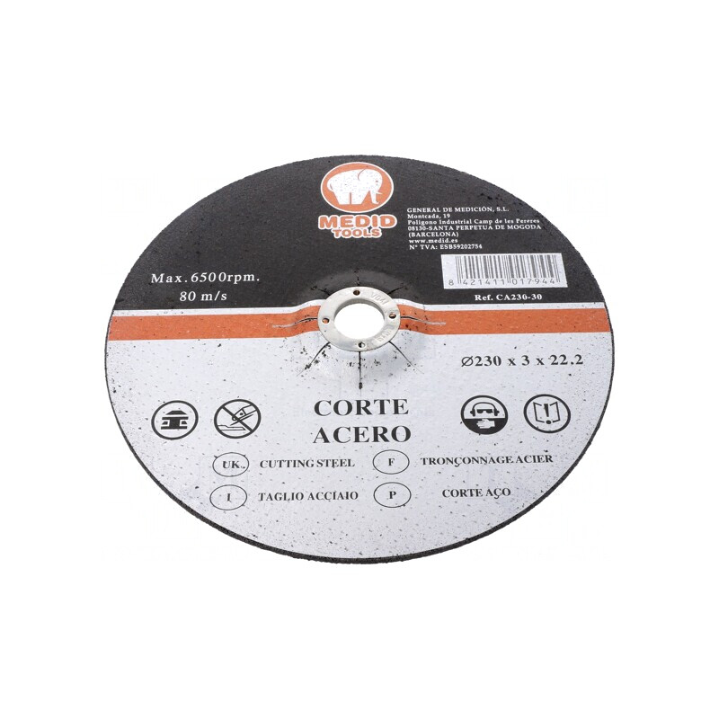 Disc de tăiere metal/oțel 230mm | Electronic-mag.ro | Componente Electronice