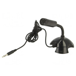 Microfon Negru Jack 3,5mm 1,1m | Electronic-mag.ro | Componente Electronice