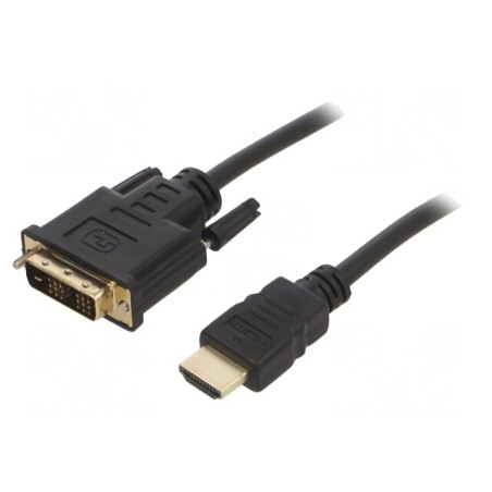 Cablu DVI-D la HDMI 1,8m Negru | Electronic-mag.ro | Componente Electronice