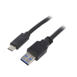 Cablu USB 3.0 A la C Aurit 1,8m Negru | Electronic-mag.ro | Componente Electronice