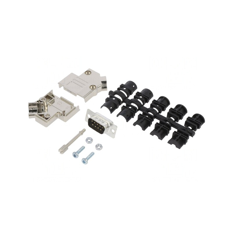 Conector D-Sub 9 Pin Tată Unghi 45° Lipire Cablu Gold | Electronic-mag.ro | Componente Electronice