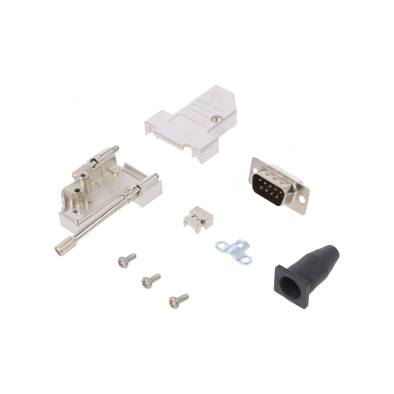 Kit mufă D-Sub 9 pini tată neagră pentru lipire pe cablu | Electronic-mag.ro | Componente Electronice Kit mufă D-Sub 9 pini tată neagră pentru lipire pe cablu | Electronic-mag.ro | Componente Electronice