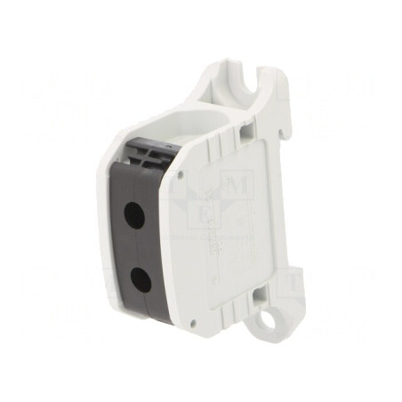 Conector Șine 50mm2 Piste 1 Borne 2 Negru | Electronic-mag.ro | Componente Electronice