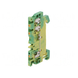 Conector Șine 1,5mm2 3 Borne Galben-Verde | Electronic-mag.ro | Componente Electronice