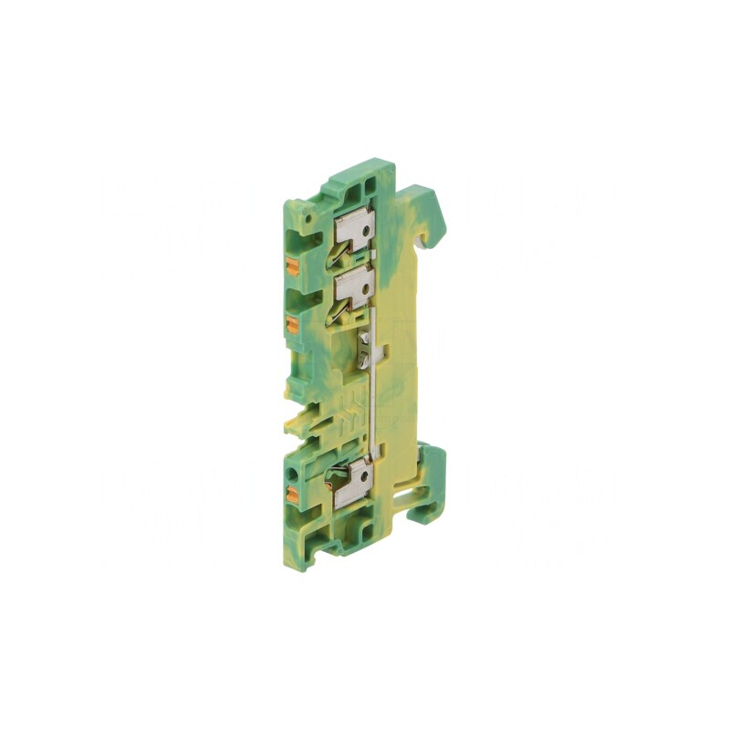 Conector Șine 1,5mm2 3 Borne Galben-Verde | Electronic-mag.ro | Componente Electronice
