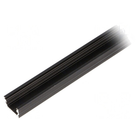 Profil Aluminiu Negru 1m pentru Module LED de Suprafață | Electronic-mag.ro | Componente Electronice