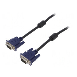 Cablu D-Sub 15 pini HD Negru 3m | Electronic-mag.ro | Componente Electronice