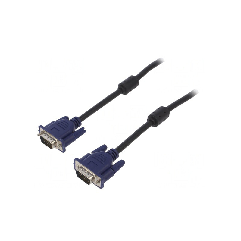 Cablu D-Sub 15 pini HD Negru 3m | Electronic-mag.ro | Componente Electronice