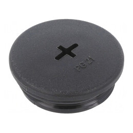 Capac de protecție PG21 poliamidă neagră 8mm 10buc | Electronic-mag.ro | Componente Electronice