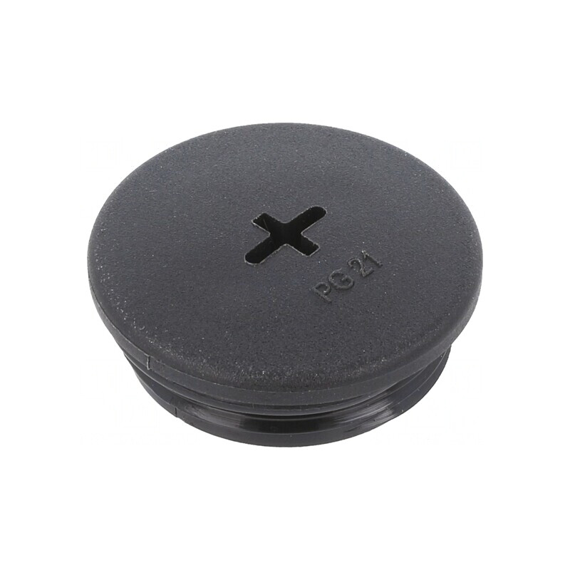 Capac de protecție PG21 poliamidă neagră 8mm 10buc | Electronic-mag.ro | Componente Electronice