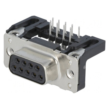 Conector D-Sub 9 Pin Soclu Mamă 90° THT | Electronic-mag.ro | Componente Electronice