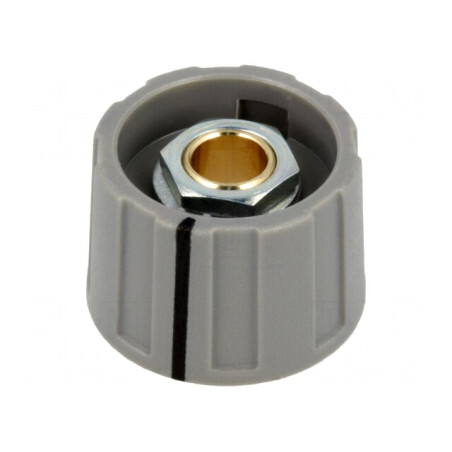 Buton rotativ gri cu indicator ABS 6mm 23x15.5mm | Electronic-mag.ro | Componente Electronice