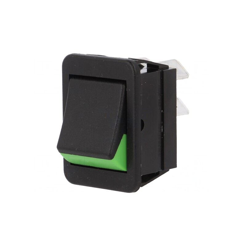 Comutator On-Off 16A 250V Negru-Verde | Electronic-mag.ro | Componente Electronice