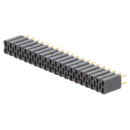 Soclu Şiruri Pini Mamă 40 Drept 2,54mm THT Aurit | Electronic-mag.ro | Componente Electronice