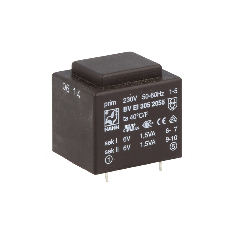 Transformator Încapsulat 3VA 230V 6V PCB | Electronic-mag.ro | Componente Electronice