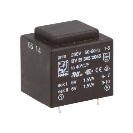 Transformator Încapsulat 3VA 230V 6V PCB | Electronic-mag.ro | Componente Electronice