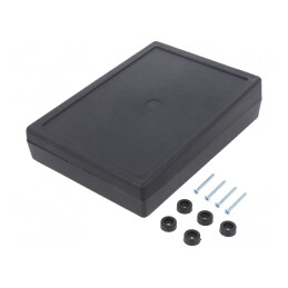 Carcasă desktop ABS neagră 140x190x49mm | Electronic-mag.ro | Componente Electronice