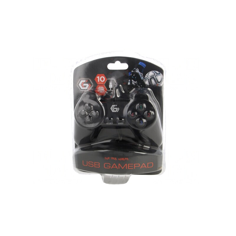 Gamepad negru USB cu 14 butoane și cablu 1,45m | Electronic-mag.ro | Componente Electronice