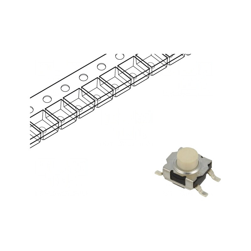 Microîntrerupător TACT SPST-NO 32VDC SMT IP57 | Electronic-mag.ro | Componente Electronice