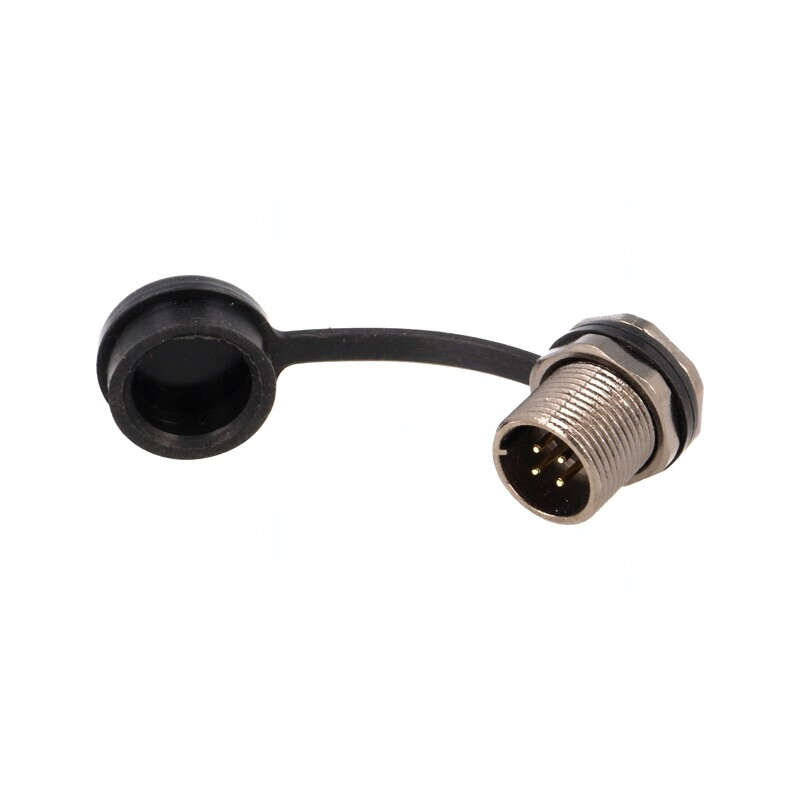 Soclu ST12 tată 4 PIN IP67 5A 200V 0.75mm2 | Electronic-mag.ro | Componente Electronice