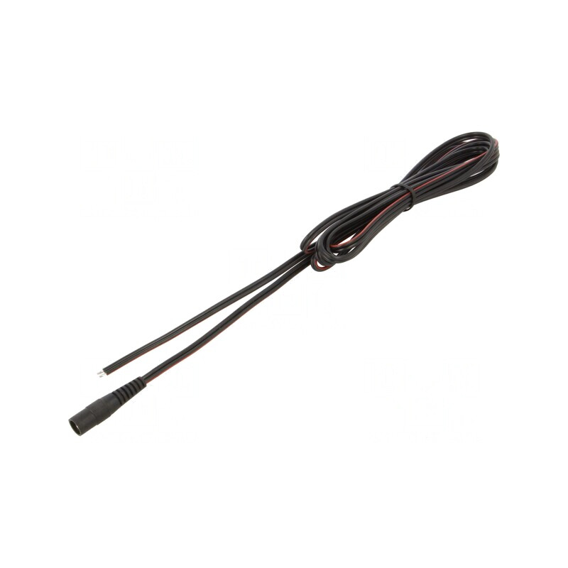 Cablu Alimentare DC 5,5/2,1 Negru 3m | Electronic-mag.ro | Componente Electronice