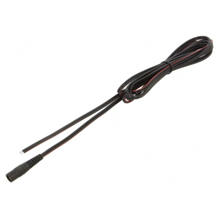 Cablu Alimentare DC 5,5/2,1 Negru 3m | Electronic-mag.ro | Componente Electronice